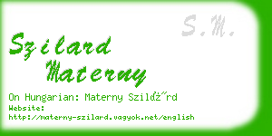 szilard materny business card